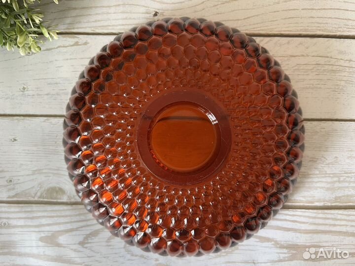 Ваза для фруктов цветное стекло салатник СССР