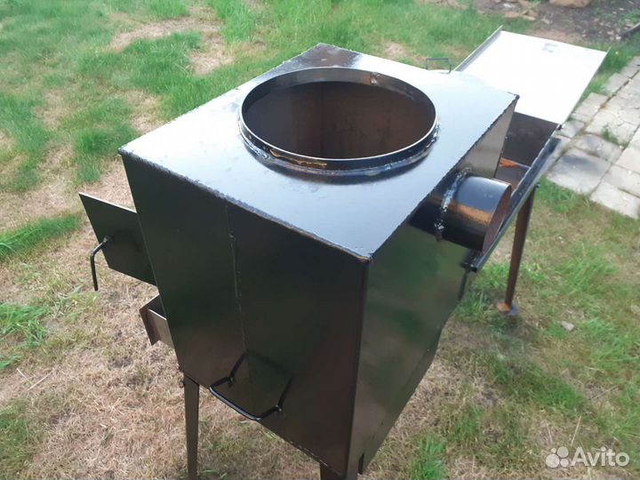 Мангал с печью под казан