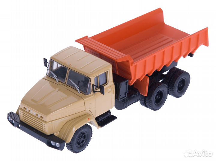 Краз-6510 (1985-94) самосвал, бежевый / оранжевый