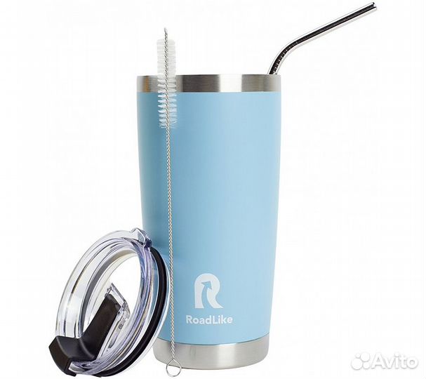 Термокружка RoadLike City Mug 570мл, голубой