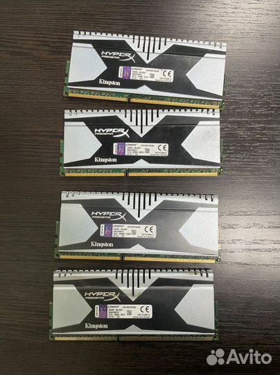 Оперативная память ddr3 16 gb 4шт hyperx