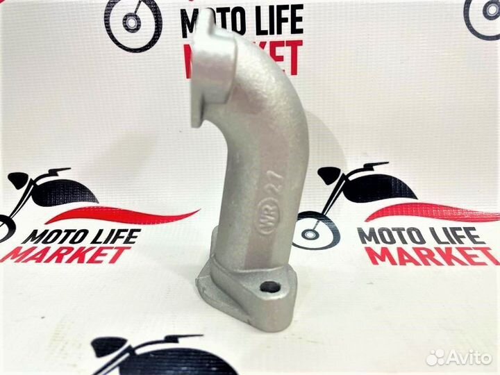 Патрубок карбюратора мопеда Alpha короткий FH1-1