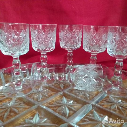 Фужеры,рюмки хрустальные СССР.Смотрите все