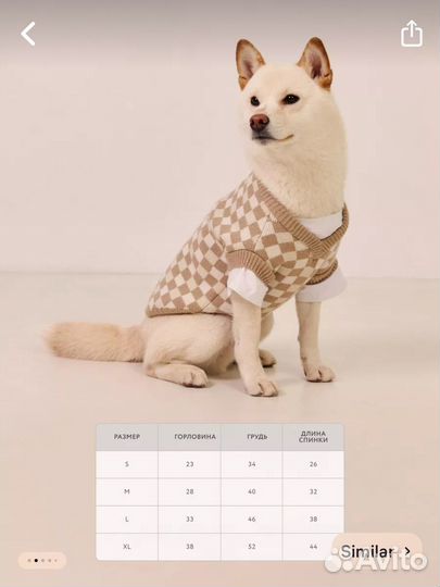 Свитер Zarina доя собаки