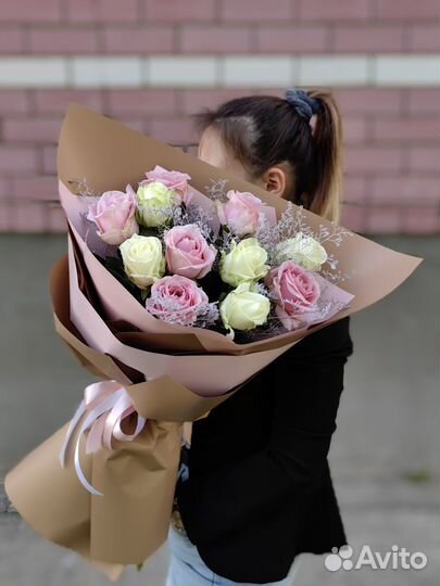 Живые цветы букеты розы