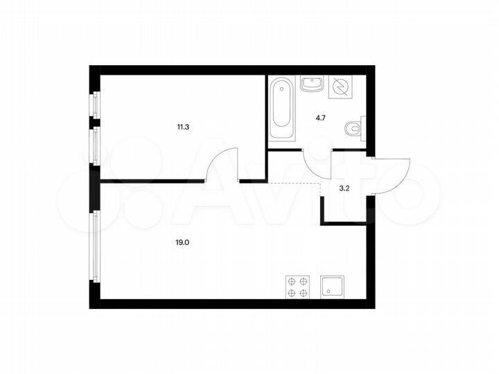 1-к. квартира, 38,2 м², 22/32 эт.