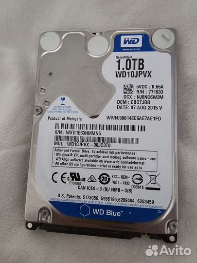 Жесткий диск WD 1 тб 2.5