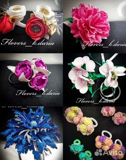 Резинки,повязки, заколки, ободки, банты