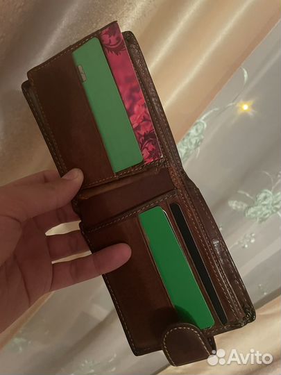 Кошелек мужской кожаный ручной работы