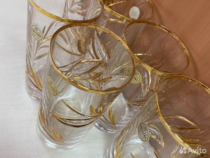 Стаканы высокие Хрусталь Италия