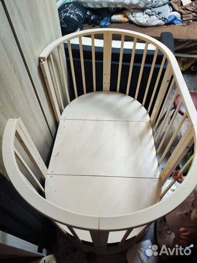 Детская кроватка трансформер круглая