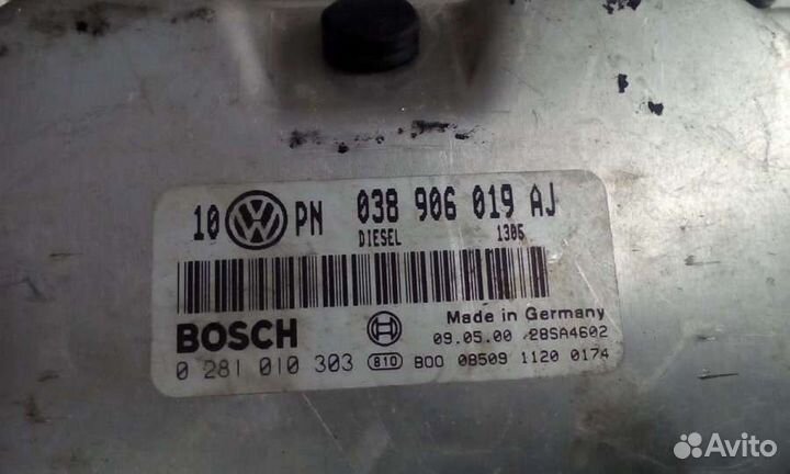 Блок управления двигателем volkswagen passat b5 (1996 - 2005) 038906019aj