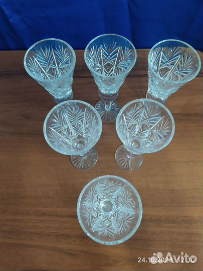 Фужеры хрустальные СССР 18,5 см 6шт
