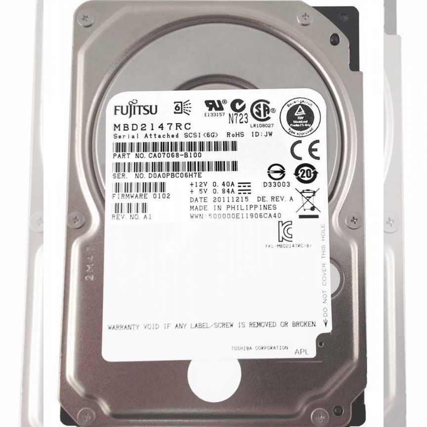 [MBD2147RC] Жесткий Диск Fujitsu 147gb Sas 2.5 Mbd2147rc