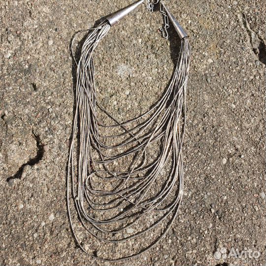 Колье - Navajo - Liquid silver - Серебро - Винтаж