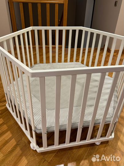 Детский шестиугольный манеж с бампером Roba