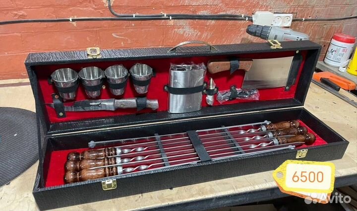 Шашлычный набор. Подарочный набор шампуров