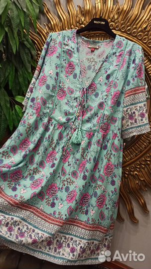 Легкое шелковое платье raion 48-50 размер италия