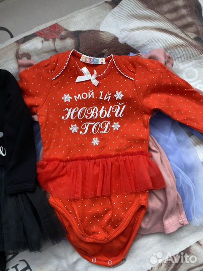 Платье боди для девочки 74 80