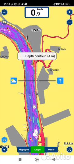 Карты глубин Ярославская область