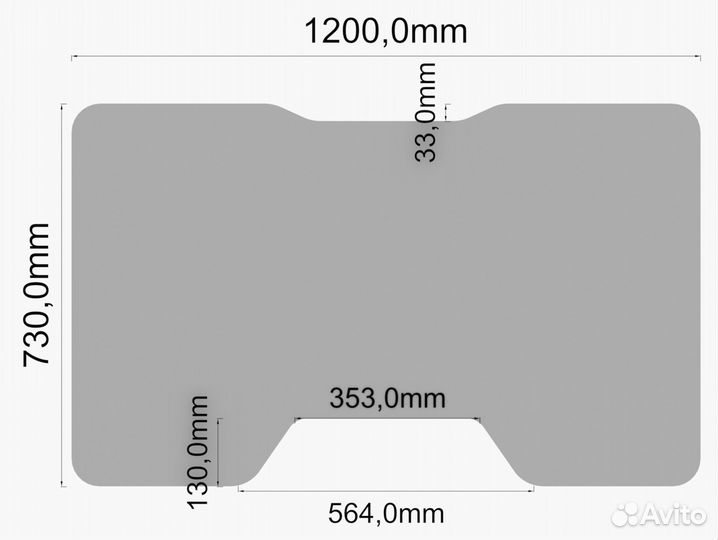 Компьютерный стол 120х73 геймерский/игровой