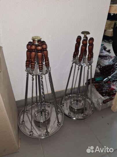 Вертикальная подставка-садж для шампуров