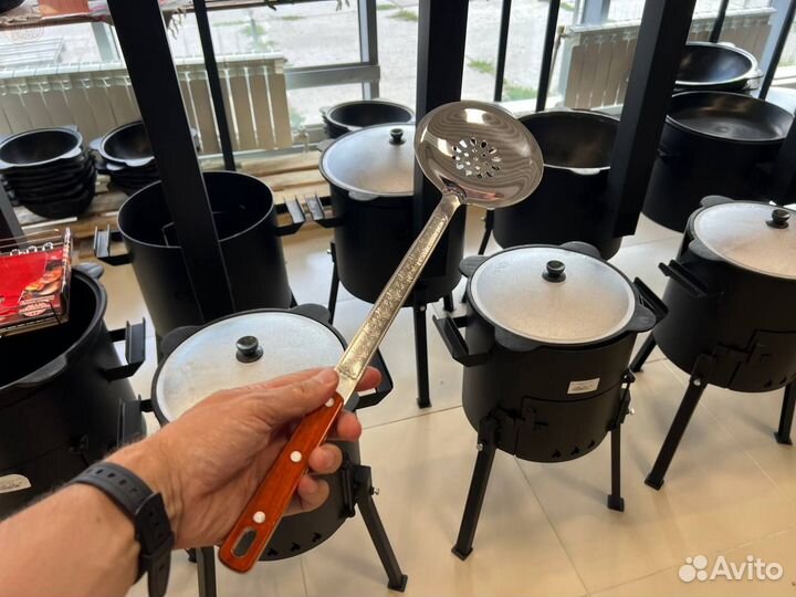 Комплект чугунный казан+печь