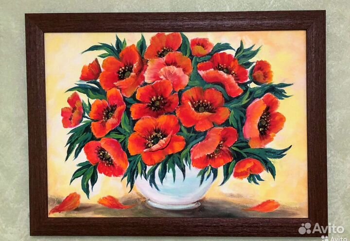 Картина Букет цветов. Маки