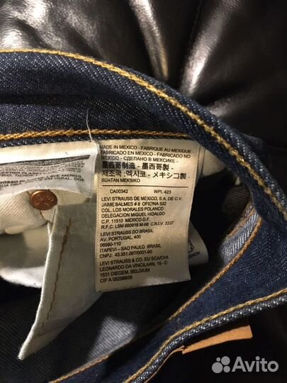 Мужские джинсы levis 501 33/32 мексика