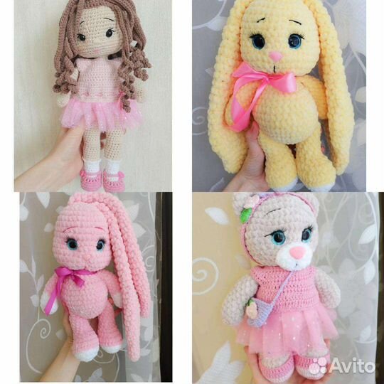 Вязаные игрушки амигуруми и пижамницы