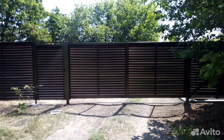 Ворота откатные с подушкой