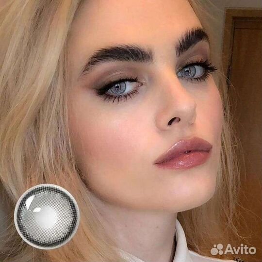 Натуральные цветные линзы Серые