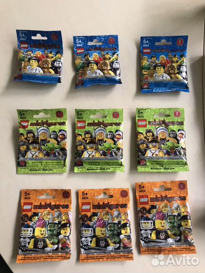 Lego минифигурки 8684, 8803 и 8804 2,3 и 4 серии