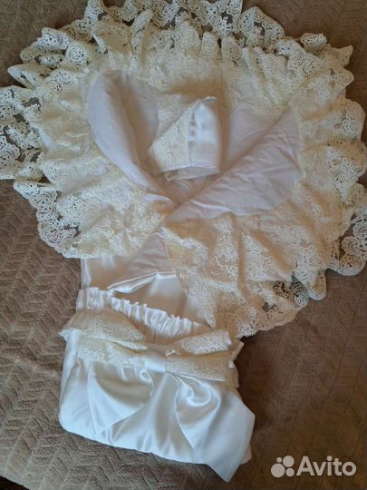 Конверт зимний на овчине для выписки Luxary baby