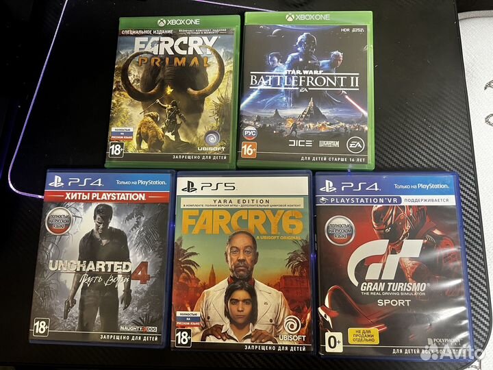 Диски на ps4-5, xbox one
