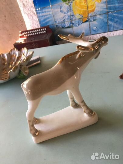 Лось фарфоровый СССР