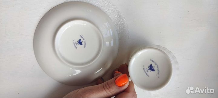 Кофейная пара белый костяной фарфор лфз