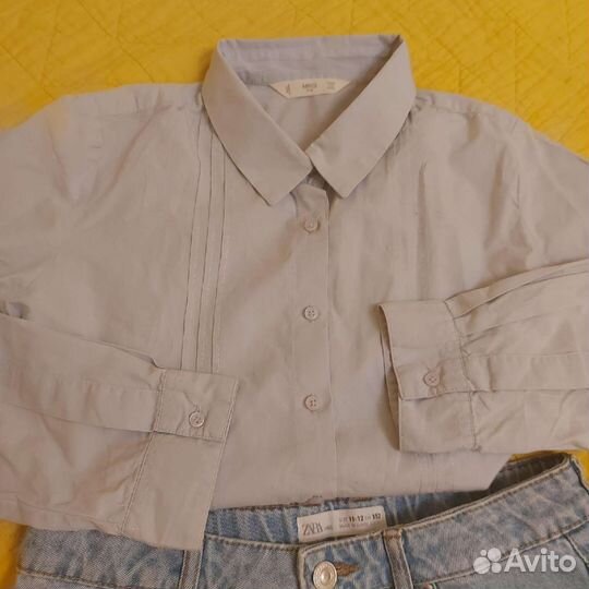 Рубашка mango 152 см школьная