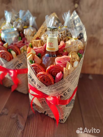 Съедобные букеты для мужчин. Подарок папе, мужу