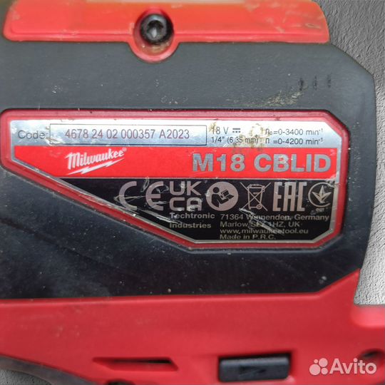 Набор гайковерт + шуруповерт milwaukee M18 cblid