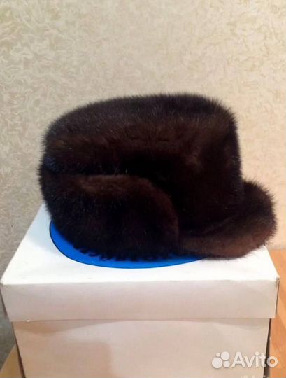 Норковая шапка мужская 59 размер