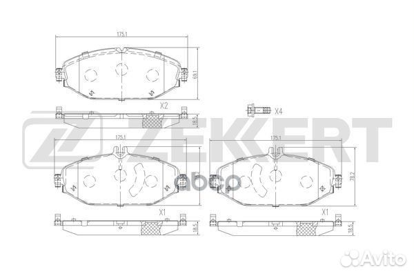 Колодки торм. диск. передн. MB C-Class (205) 13