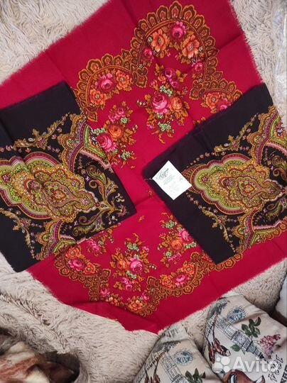 Павловопосадский шерстяной платок СССР, винтажные