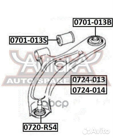 Сайлентблок рычага подвески задний перед прав