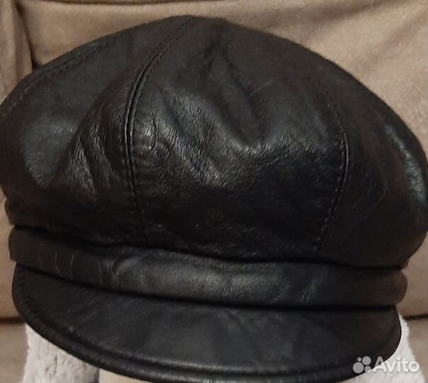 Кепка натуральная кожа ручной работы