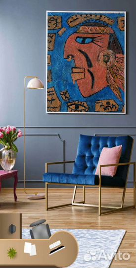 Картина.Старый индеец