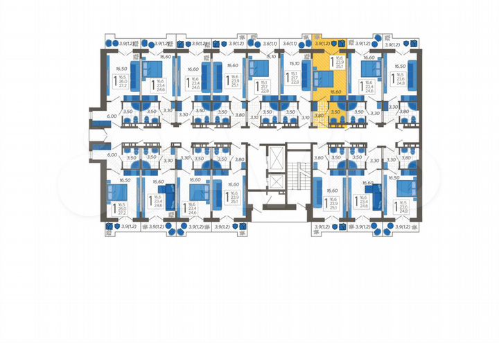 Апартаменты-студия, 25,1 м², 8/12 эт.