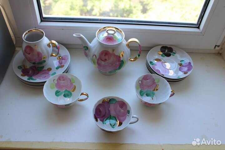 Фарфоровый чайный сервиз Дулево «Агашки» СССР