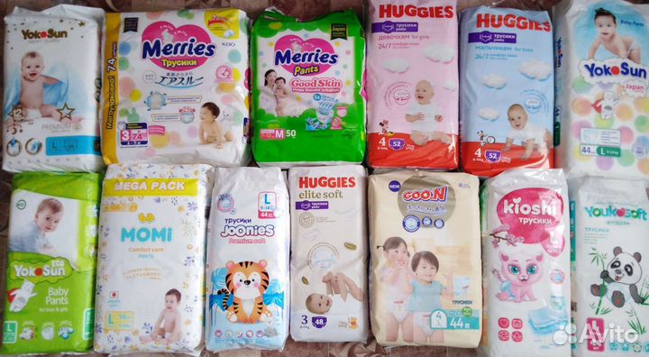 Подгузники трусики 3, 4 размер разные