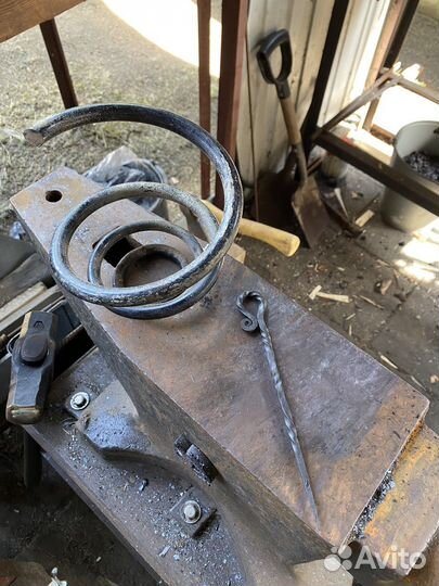 Кованая, однозубая вилка, шило